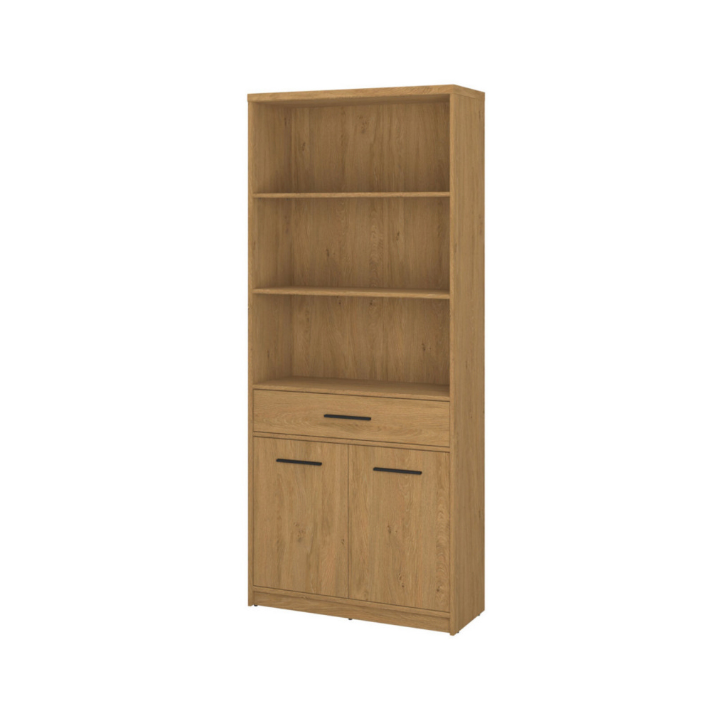 Omarket Βιβλιοθήκη Olivia Lounge Βελανιδιά 89.3x33.8x197.2cm | P0248-V02 Omarket-AI89276029-1