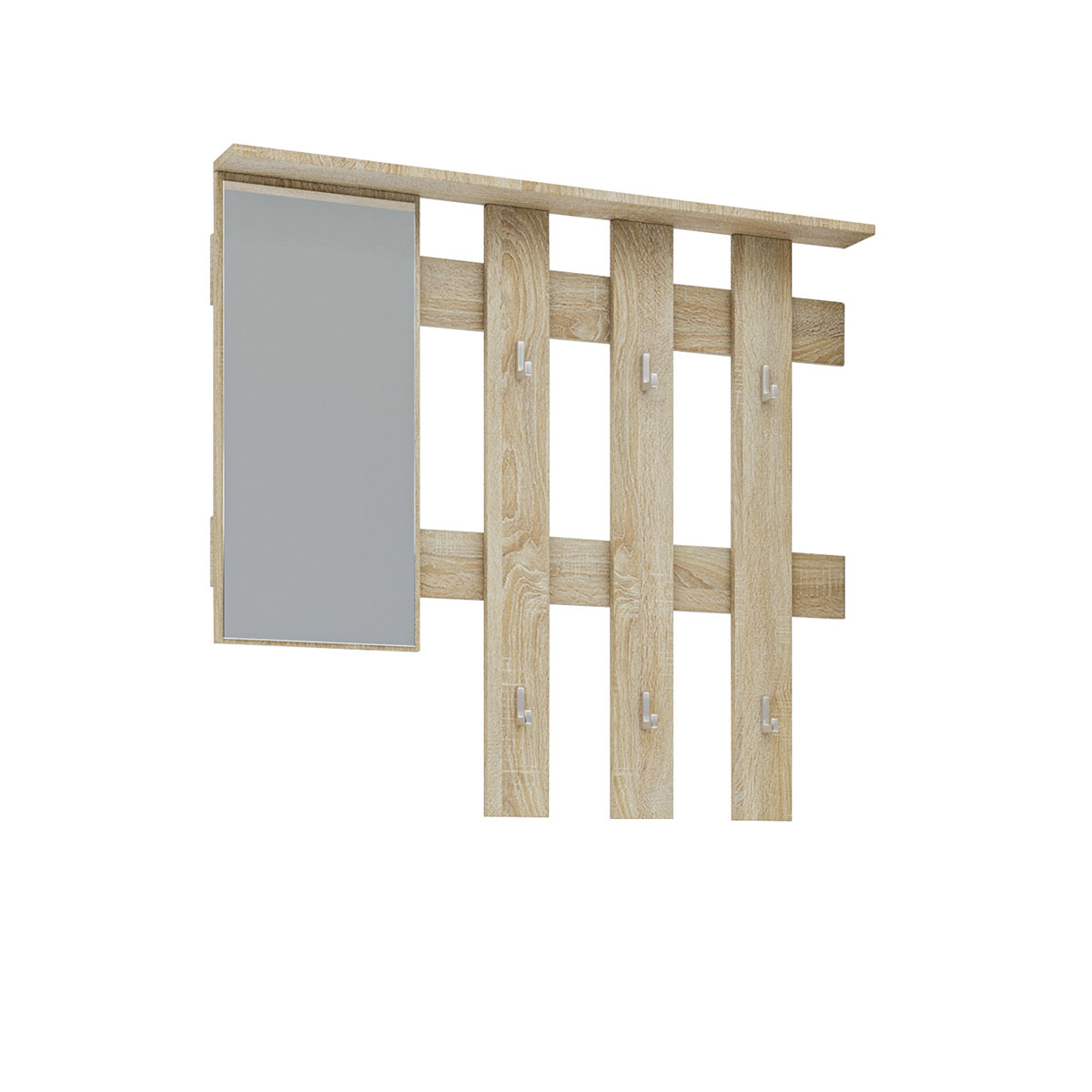 Omarket Κρεμάστρα Reno με Καθρέπτη Σονόμα 145x10x90cm | P0065-V10 Omarket-AI89275846-9