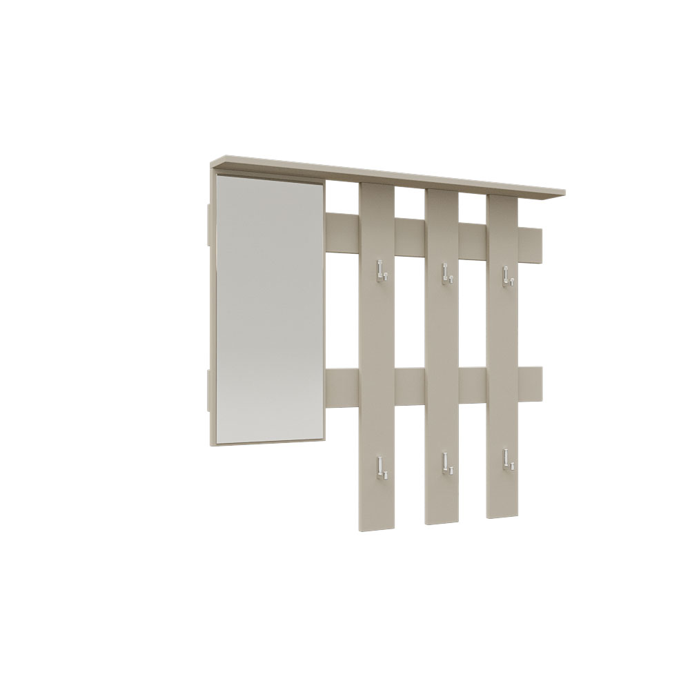 Omarket Κρεμάστρα Reno με Καθρέπτη Cashmere 115x10x90cm | P0063-V04 Omarket-AI89275844-3