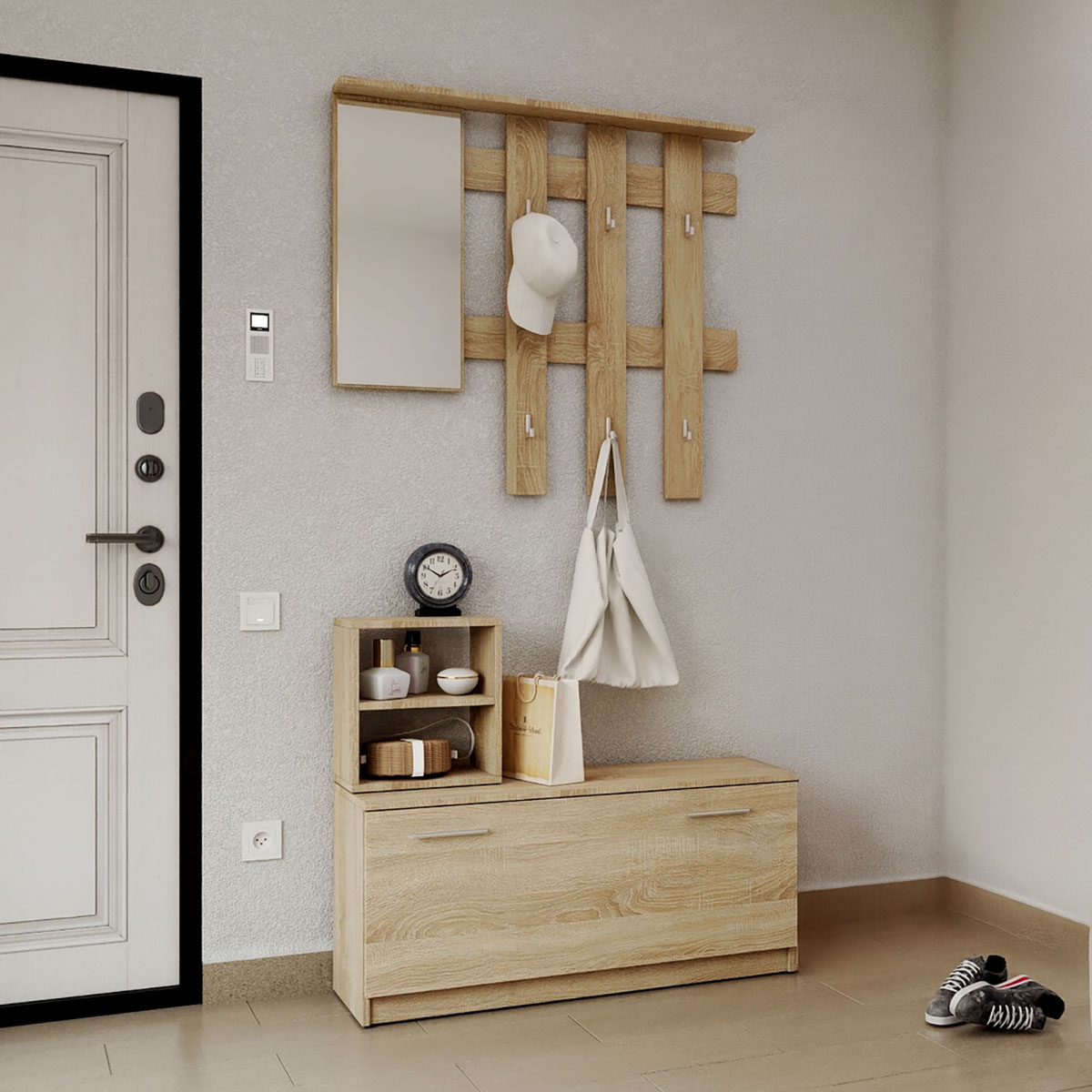 Omarket Σετ Εισόδου Reno-S Σονόμα 105x32x200cm | P0107-V10 Omarket-AI89275888-9