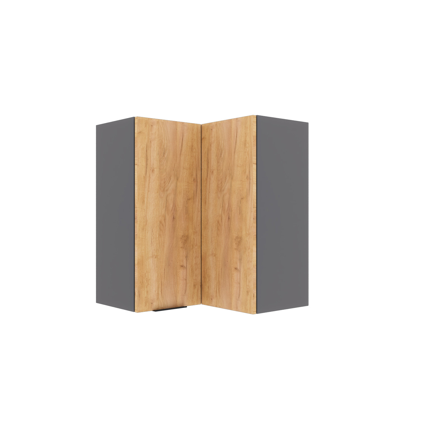 Intrahome Craft Πάνω Ντουλάπι Γωνιακό Χρυσό Δρυς 60-105x32x72cm | P0604-V10 Intrahome-AI89276408-9