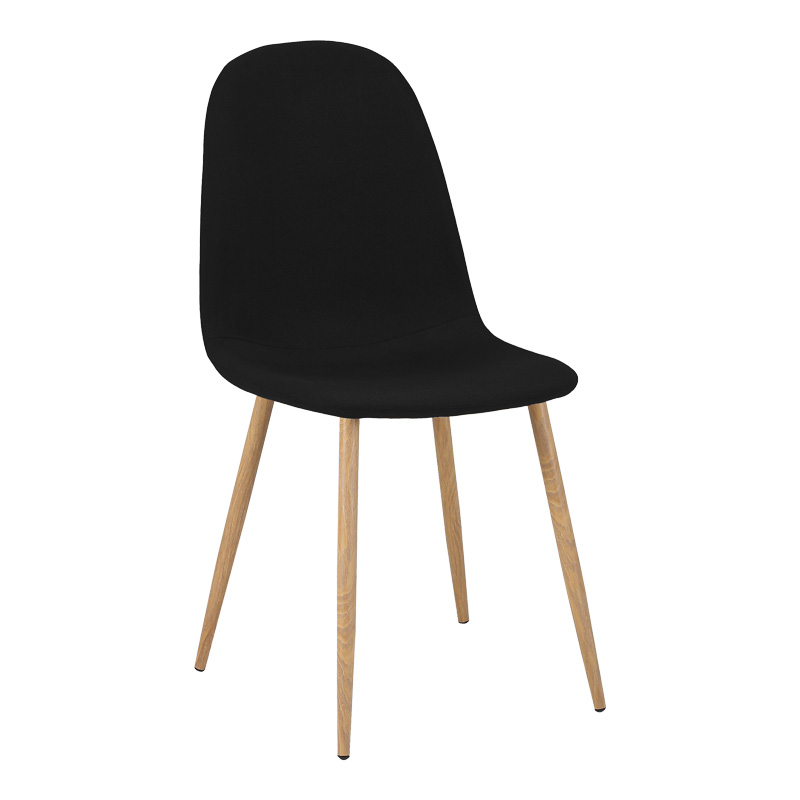 Intrahome Καρέκλα Vela 88.5x52x89cm Μαυρη με Ξύλινα Πόδια | P0426-V10 Intrahome-AI89276207-9