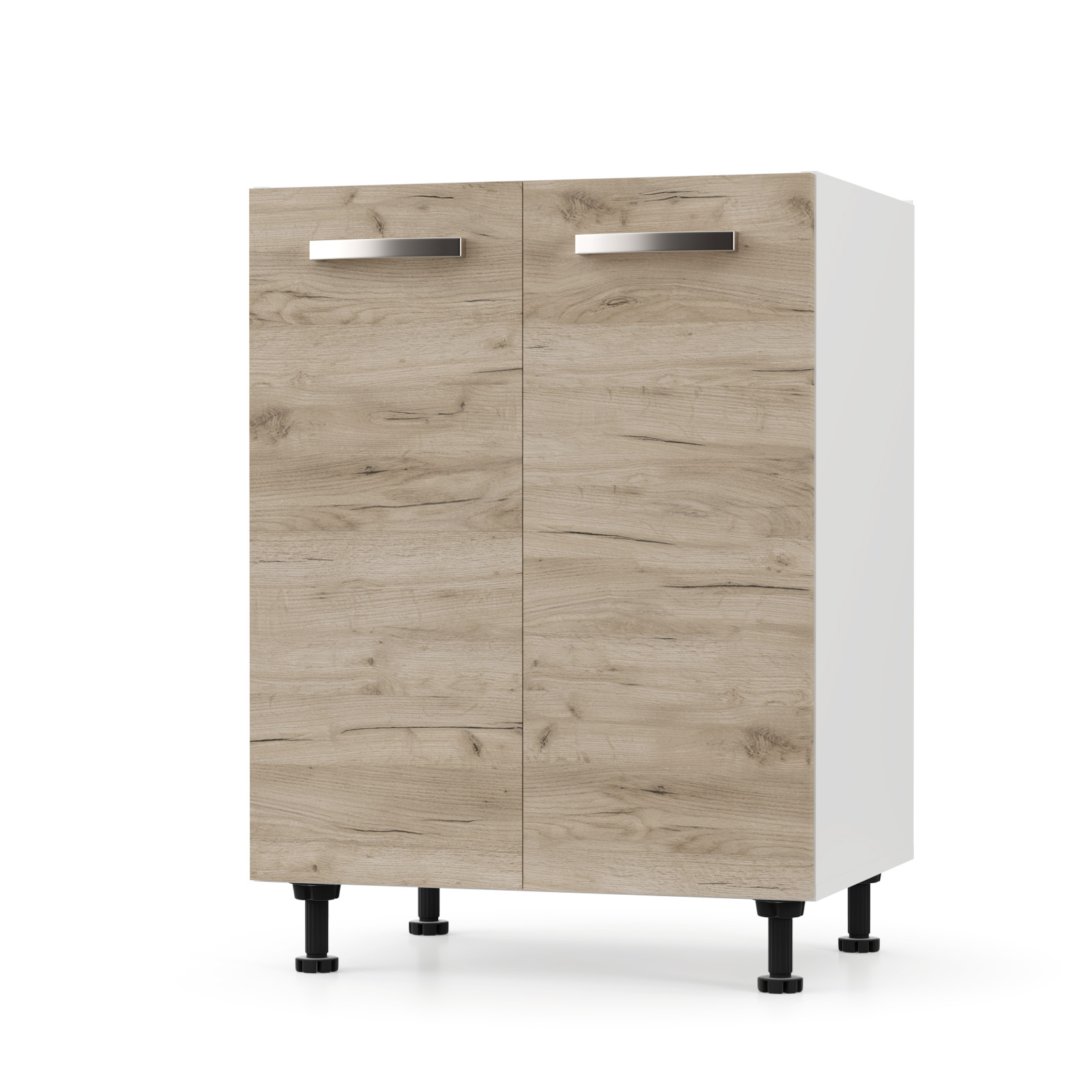 Intrahome CHARLOTΤE Κάτω Ντουλάπι 105x46.5x82εκ με μεταλλικά χερούλια Δρύς | P0528-V10 Intrahome-AI89276332-9