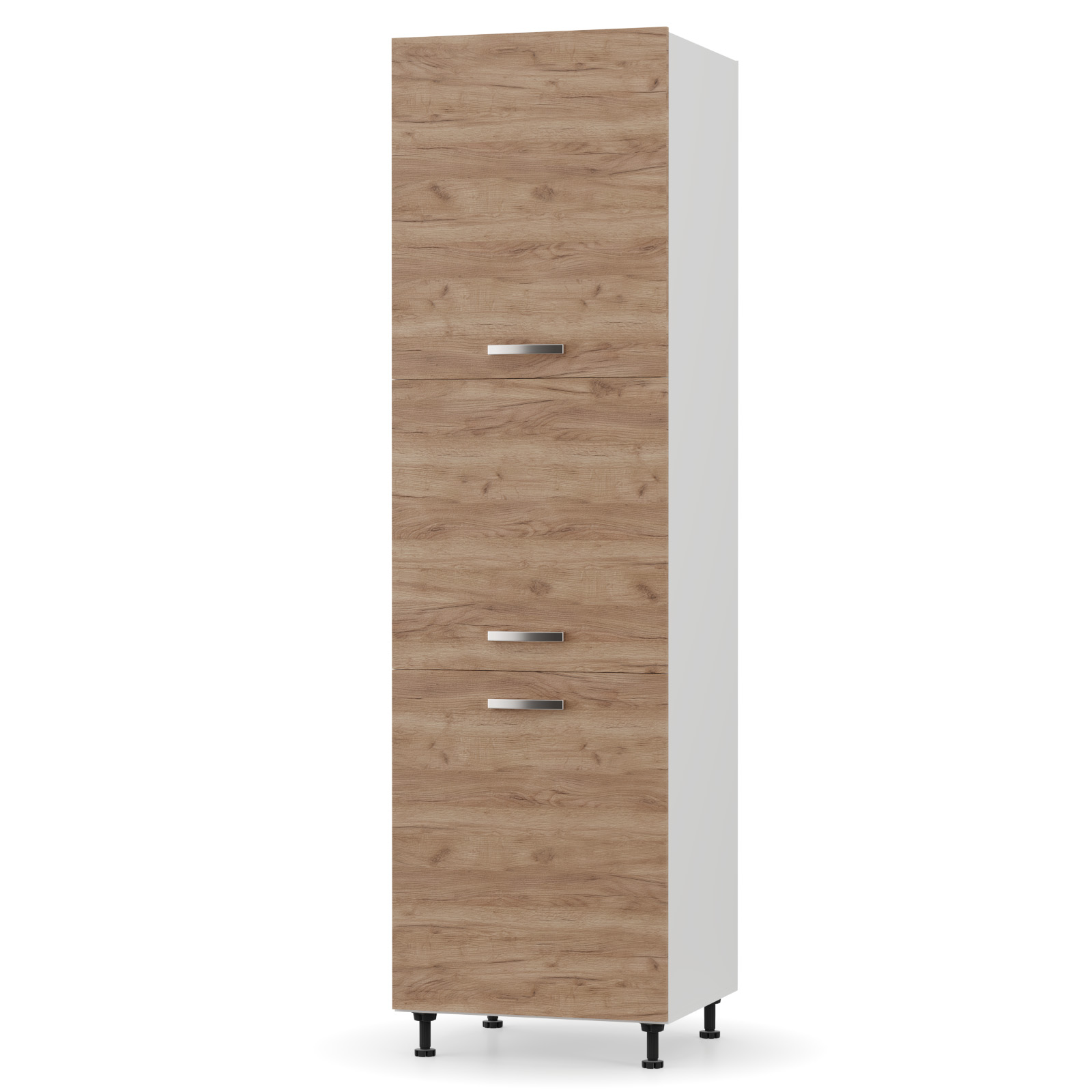 Intrahome CHARLOTΤE Στήλη Kουζίνας 105x56x213.4εκ με μεταλλικά χερούλια Χρυσός Δρυς | P0569-V10 Intrahome-AI89276373-9