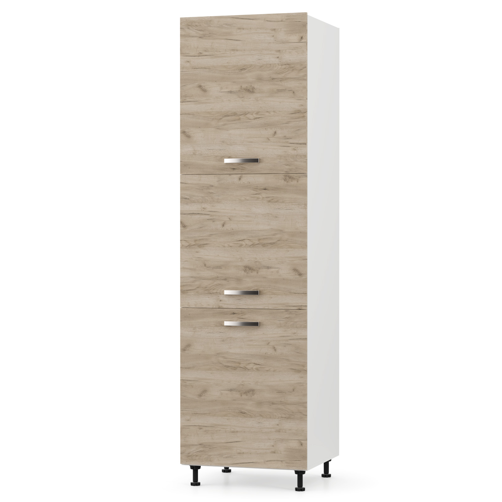 Intrahome CHARLOTΤE Στήλη Κουζίνας 105x56x213.4εκ με μεταλλικά χερούλια Δρύς | P0570-V10 Intrahome-AI89276374-9
