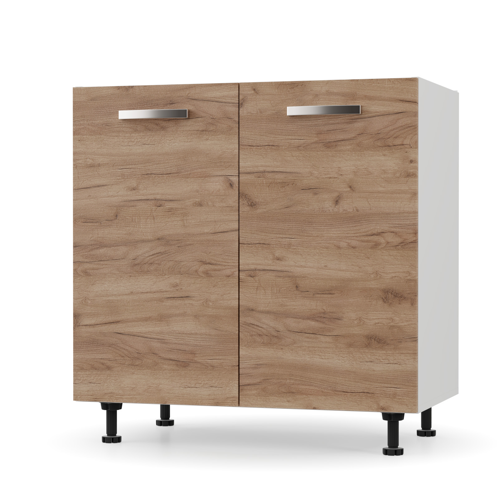 Intrahome CHARLOTΤE Ντουλάπι Νεροχύτη 125x46.5x82εκ με μεταλλικά χερούλια Χρυσός Δρυς | P0542-V10 Intrahome-AI89276346-9