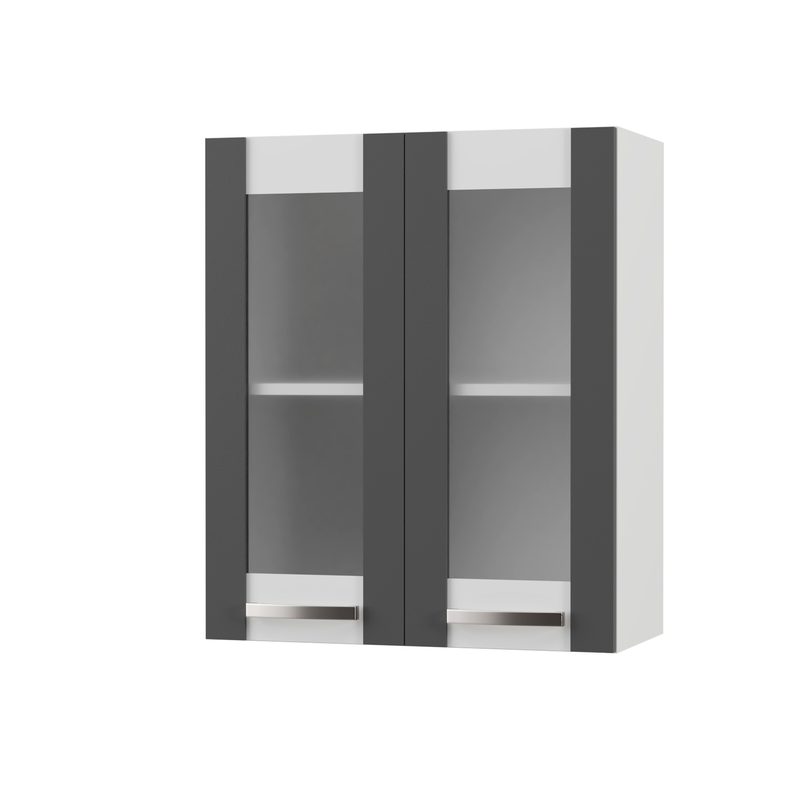 Intrahome CHARLOTΤE Πάνω Ντουλάπι Με Τζάμι 105x30.5x71.8εκ με μεταλλικά χερούλια Γραφίτης | P0559-V10 Intrahome-AI89276363-9