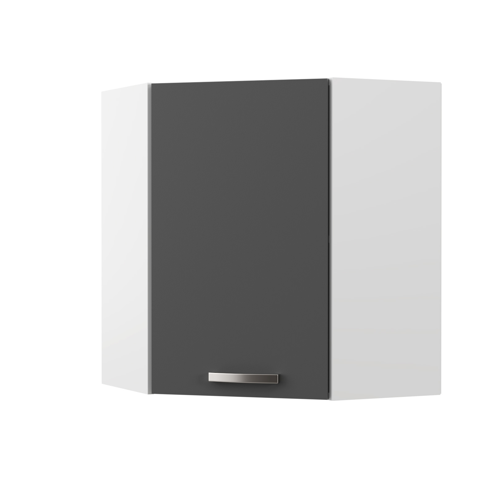 Intrahome CHARLOTΤE Πάνω Ντουλάπι Γωνίας 105x60x71.8εκ με μεταλλικά χερούλια Γραφίτης | P0556-V10 Intrahome-AI89276360-9