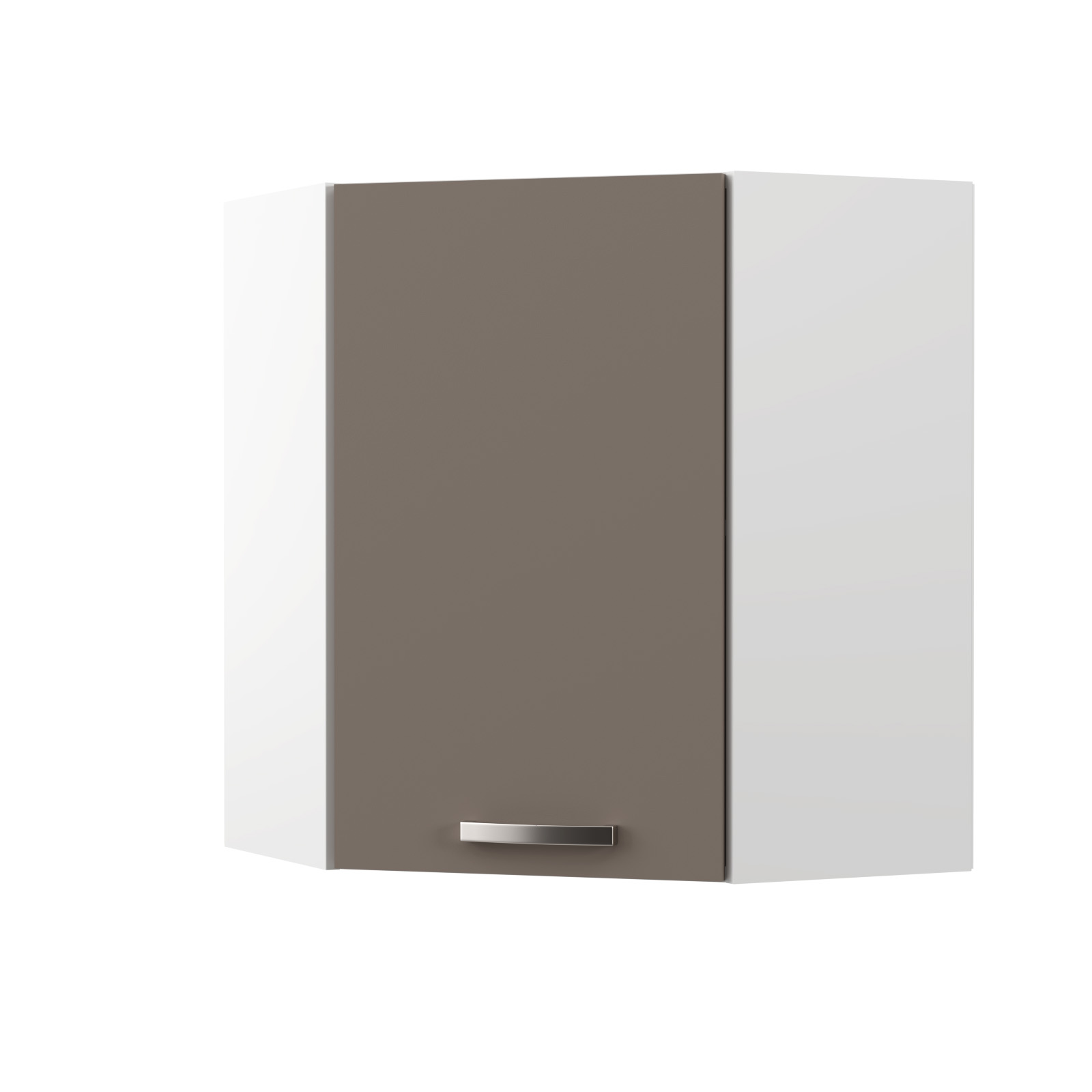 Intrahome CHARLOTΤE Πάνω Ντουλάπι Γωνίας 105x60x71.8εκ με μεταλλικά χερούλια Μόκα | P0558-V10 Intrahome-AI89276362-9