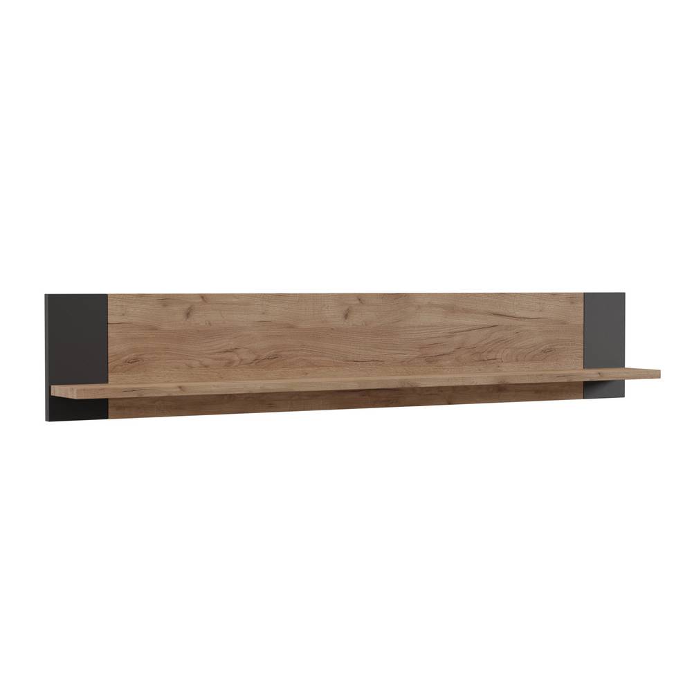 Intrahome Ράφι τοίχου OLD WOOD Χρυσός Δρύς με Μαύρο 160.6x17.6x20εκ | P0378-V10 Intrahome-AI89276159-9