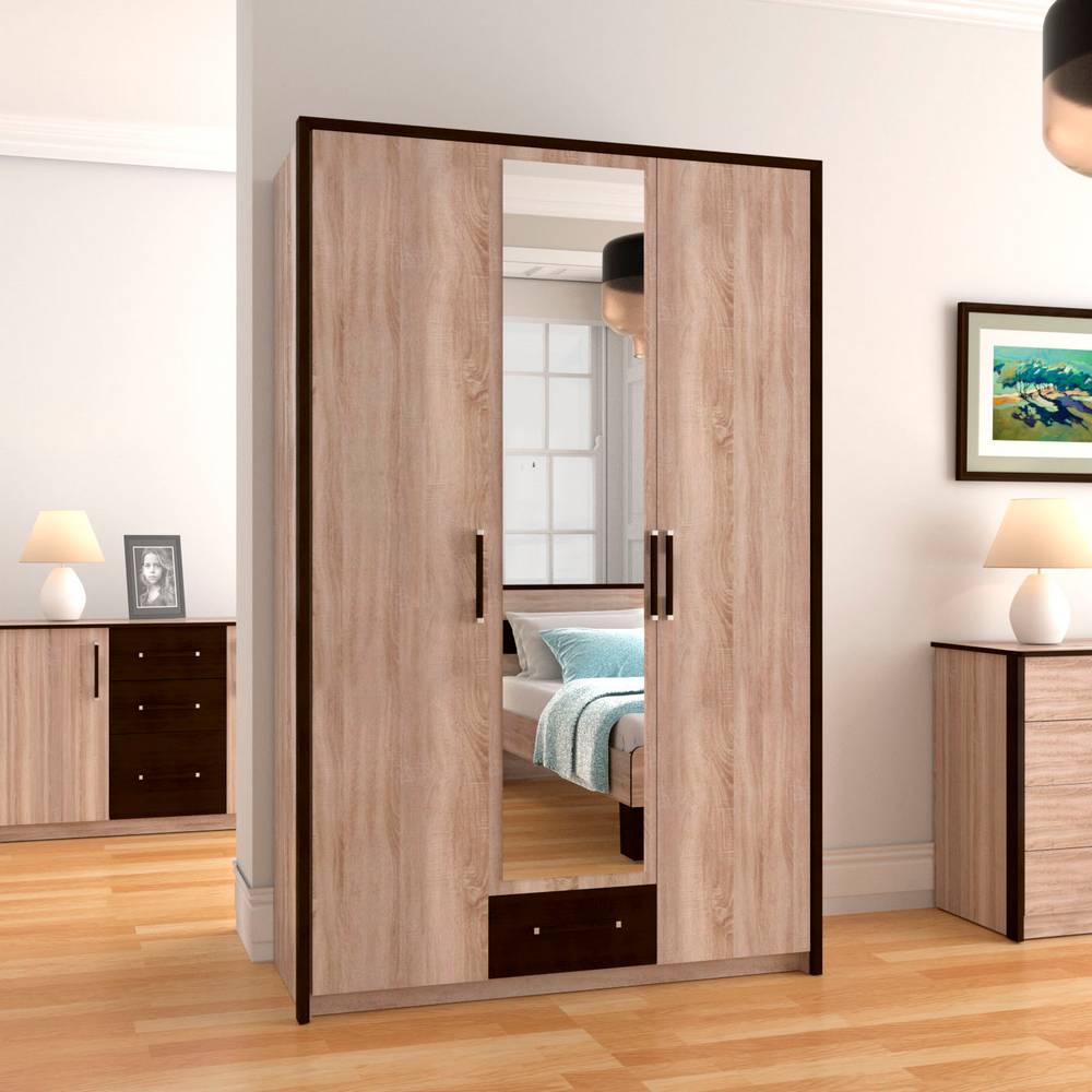 Intrahome Ντουλάπα Τρίφυλλη Scarlet3D Sonoma-Wenge 181x58x212εκ | P0176-V10 Intrahome-AI89275957-9