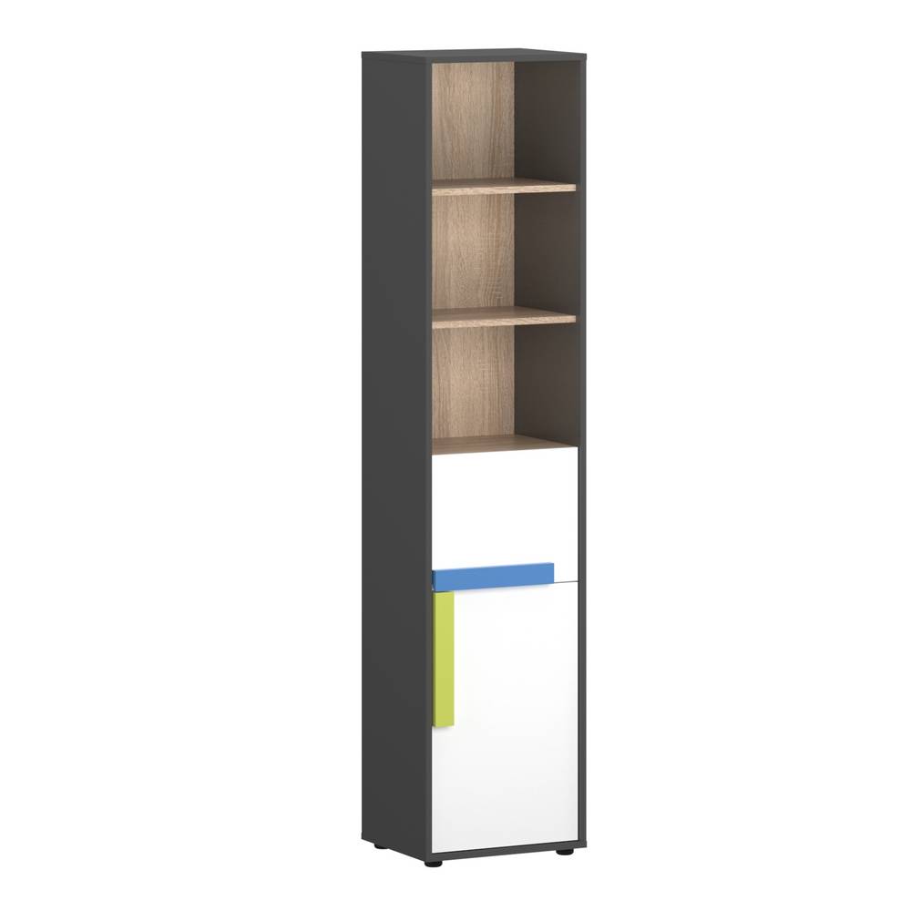 Omarket Ραφιέρα Alex 54x36x194εκ Γραφίτης-Λευκό-Σονόμα | P0259-V03 Omarket-AI89276040-2