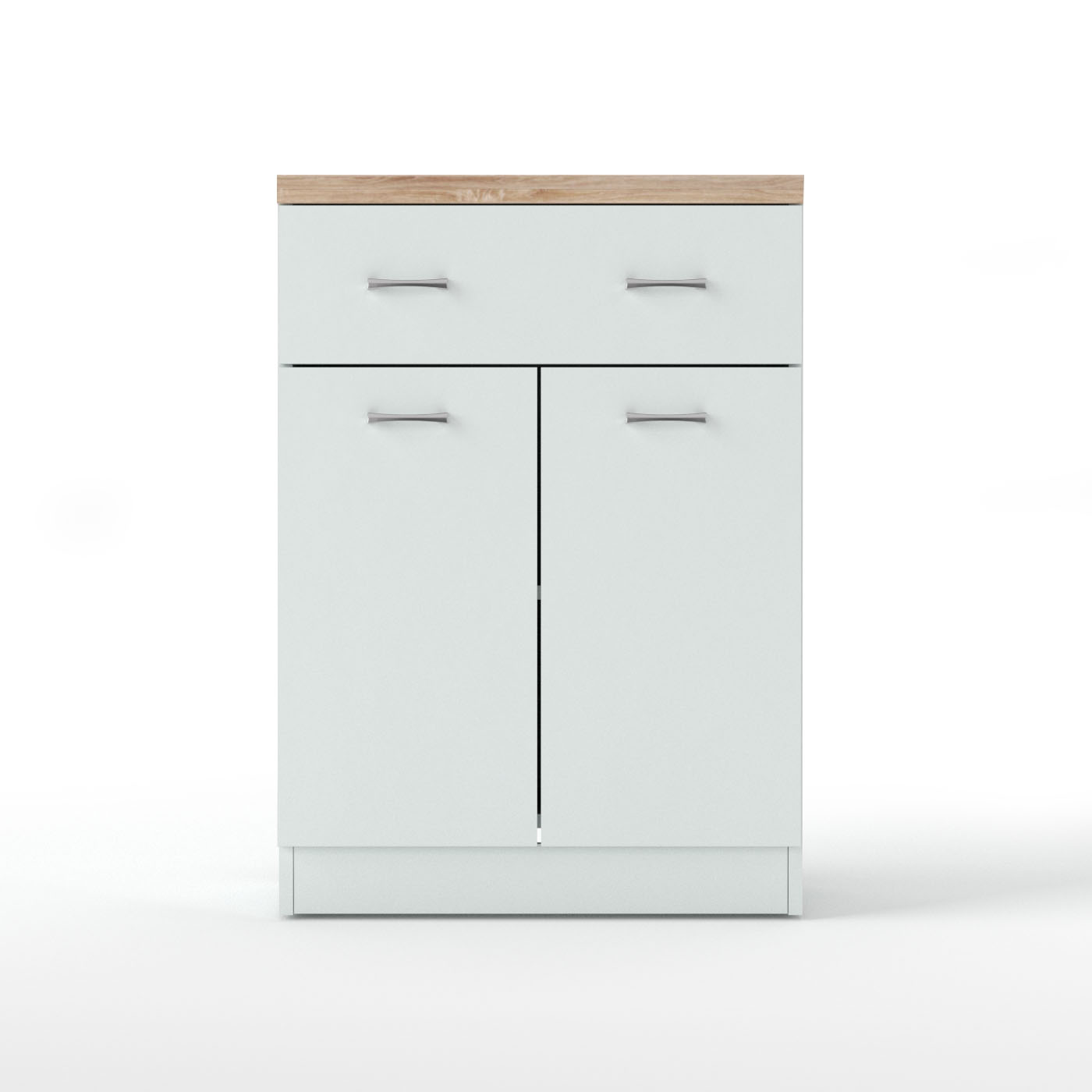 Omarket Κομότα ΚΟΜ2D1S 125x33x85εκ Λευκό-Σονόμα | P0054-V10 Omarket-AI89275835-9