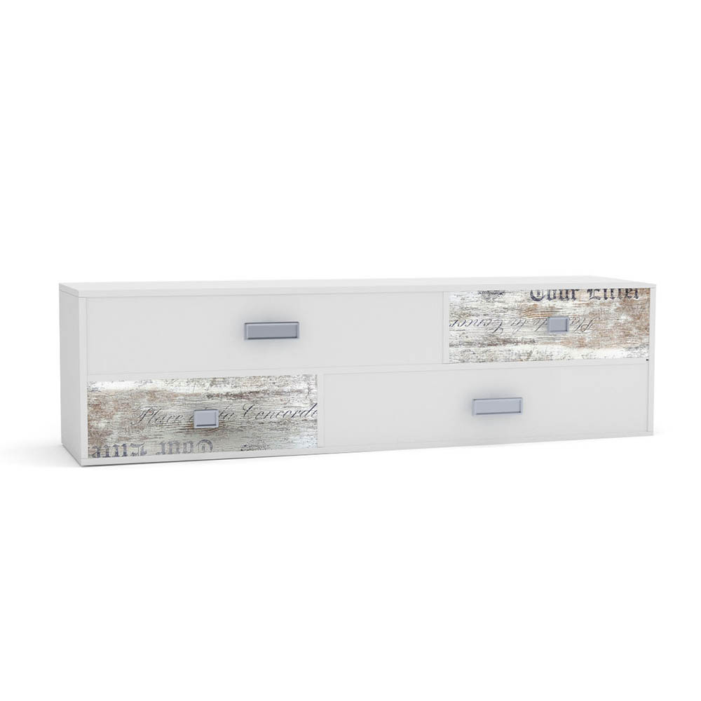 Intrahome Pump Έπιπλο TV 195x40x43 Λευκό με Μοντέρνα Διακόσμηση | P0288-V10 Intrahome-AI89276069-9
