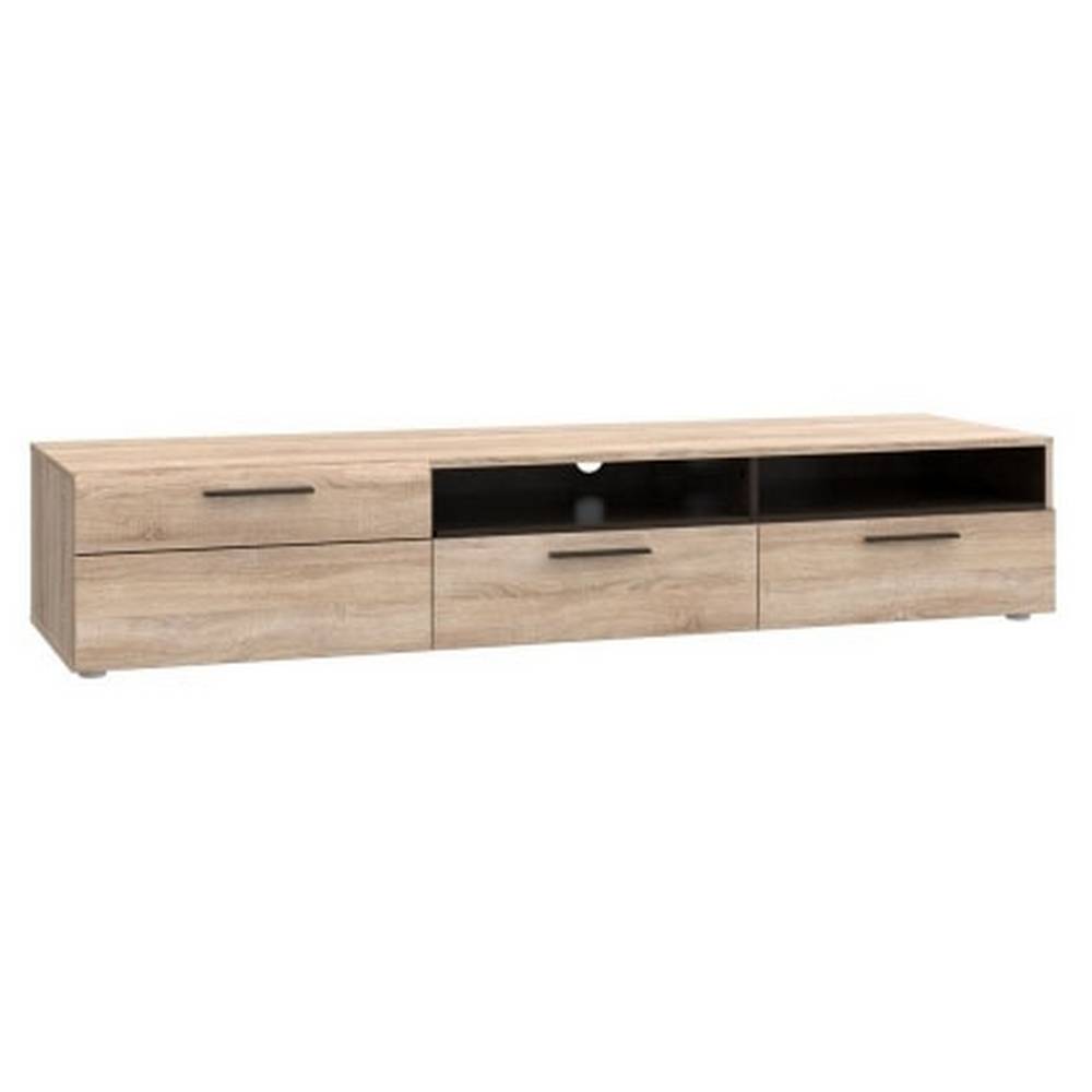 Omarket Έπιπλο TV Alessia Home 190x52x34cm δεξί Sonoma-Wenge MDF Καμπυλωτό τελείωμα στις πόρτες | P0341-V03 Omarket-AI89276122-2