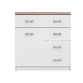 Omarket Κομότα Celestia Habitat Mix 125x33x85cm Λευκό-Sonoma | P0051-V10 Omarket-AI89275832-9
