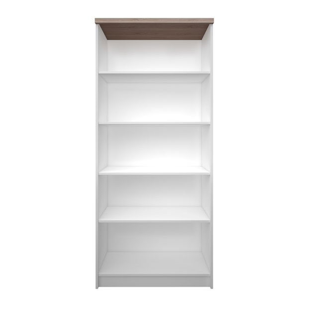 Omarket Βιβλιοθήκη Olivia Decor Mix 100x33x183cm Λευκό-Σονόμα | P0258-V05 Omarket-AI89276039-4