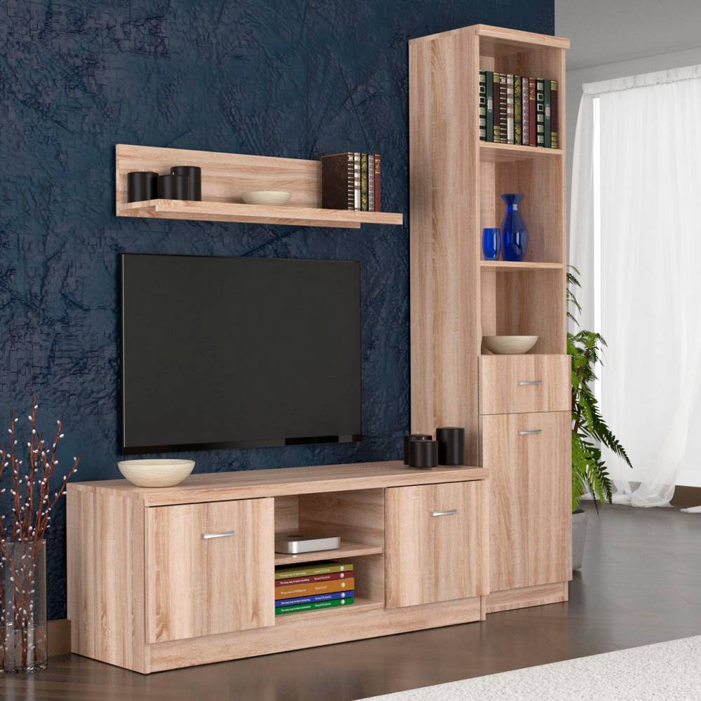 Intrahome Σύνθεση Τηλεόρασης Danielle Design MIX 205x42x183cm Sonoma | P0405-V10 Intrahome-AI89276186-9