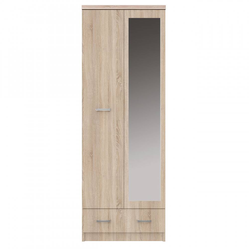 Intrahome Ντουλάπα Δίφυλλη Elara Studio Mix 105x33x183cm Σονόμα με Καθρέπτη | P0083-V10 Intrahome-AI89275864-9
