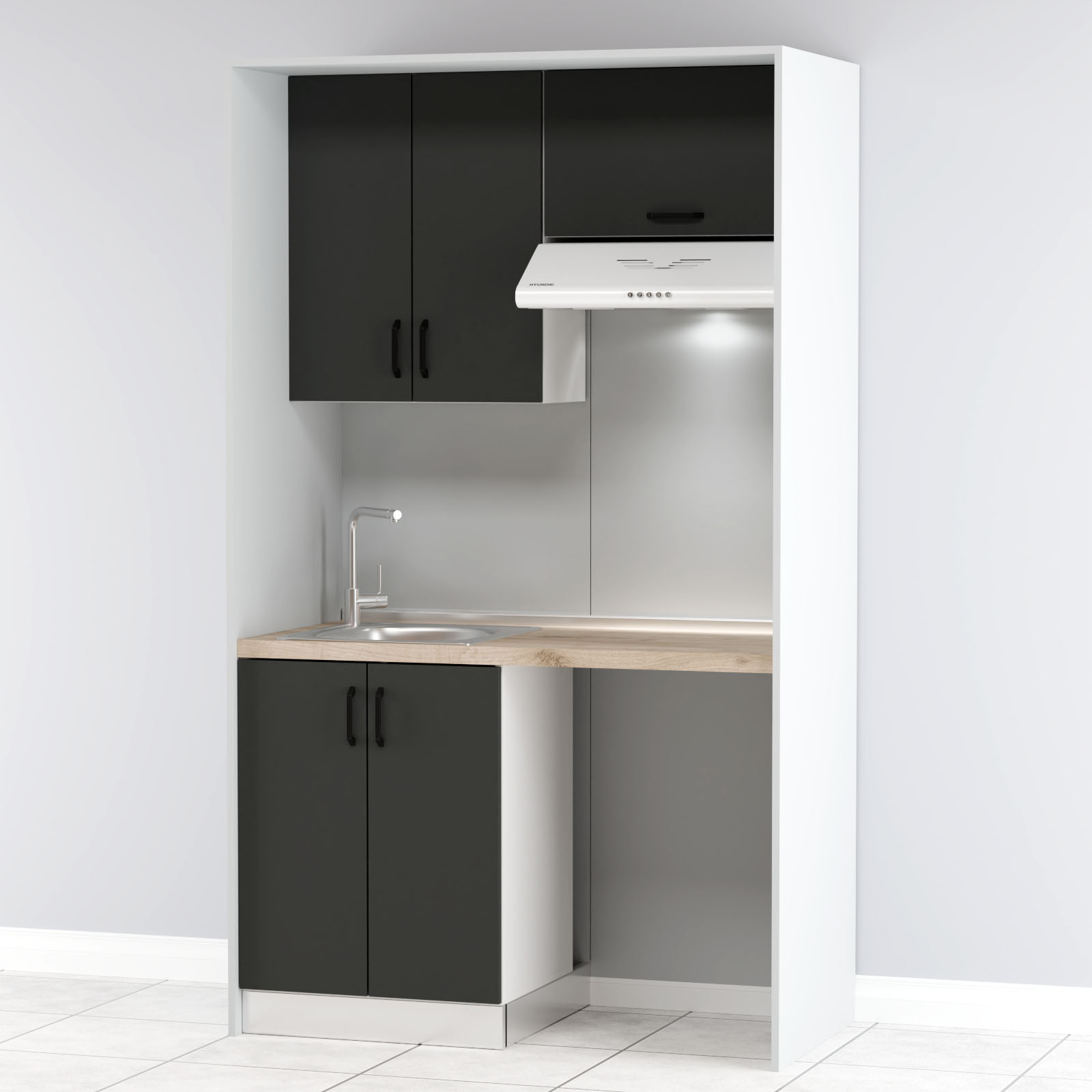 Intrahome Πολυκουζινάκι Σετ 11τεμαχίων Ανθρακί 168.2x61.8x209.6cm | P0905-V10 Intrahome-AI89276726-9