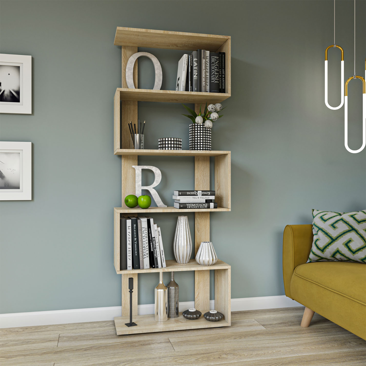 Omarket Βιβλιοθήκη Regal 103x30x176cm Σονόμα | P0252-V08 Omarket-AI89276033-7