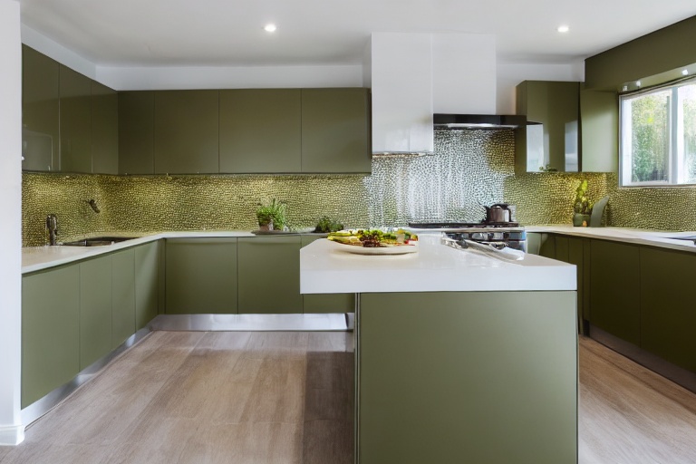 Intrahome Eterna Elegance 2 χρώμα Λακέ Λαδί έπιπλα κουζίνας 10 Μέτρα συνολικα τρέχον μέτρα Intrahome-65651679