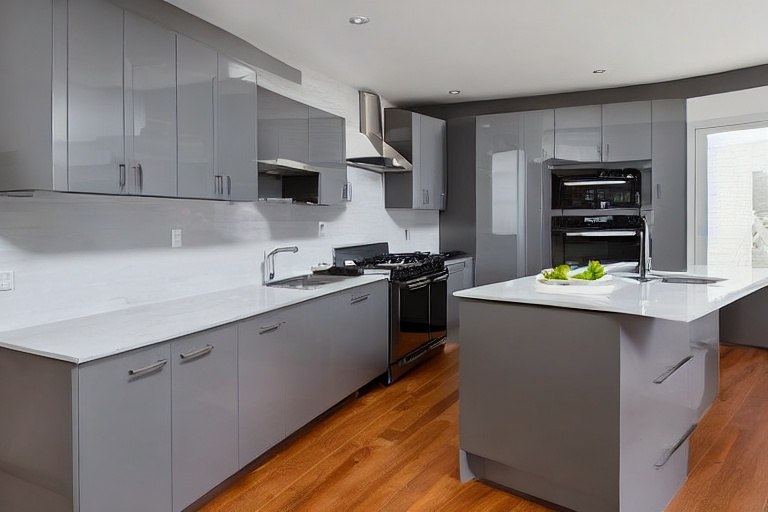 Intrahome Mykonos Living 2 χρώμα Λακέ Γκρι Μεσαίο έπιπλα κουζίνας 10 Μέτρα συνολικα τρέχον μέτρα Intrahome-65651746