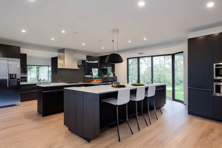 Intrahome Delphi Design 2 χρώμα Μαύρο Ματ Πάνω & Δρυς Κάτω έπιπλα κουζίνας 10 Μέτρα συνολικα τρέχον μέτρα Intrahome-65651768