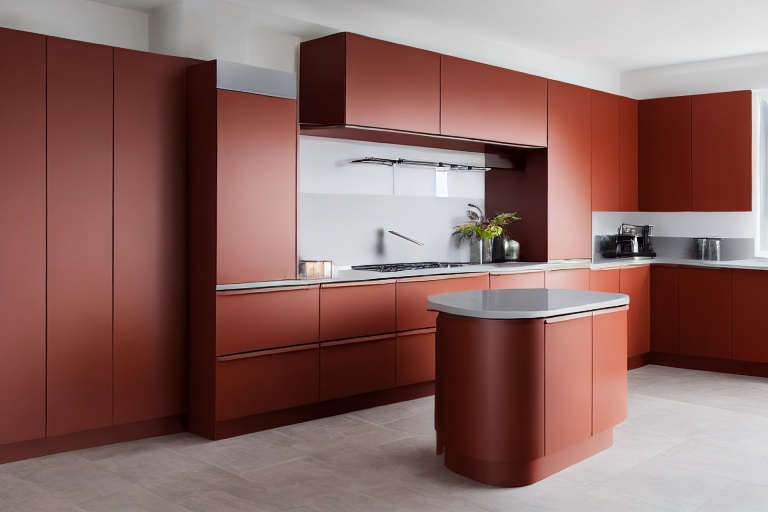 Intrahome Thalassa Elegance 2 χρώμα Λακέ Τερακότα έπιπλα κουζίνας 10 Μέτρα συνολικα τρέχον μέτρα Intrahome-65651799