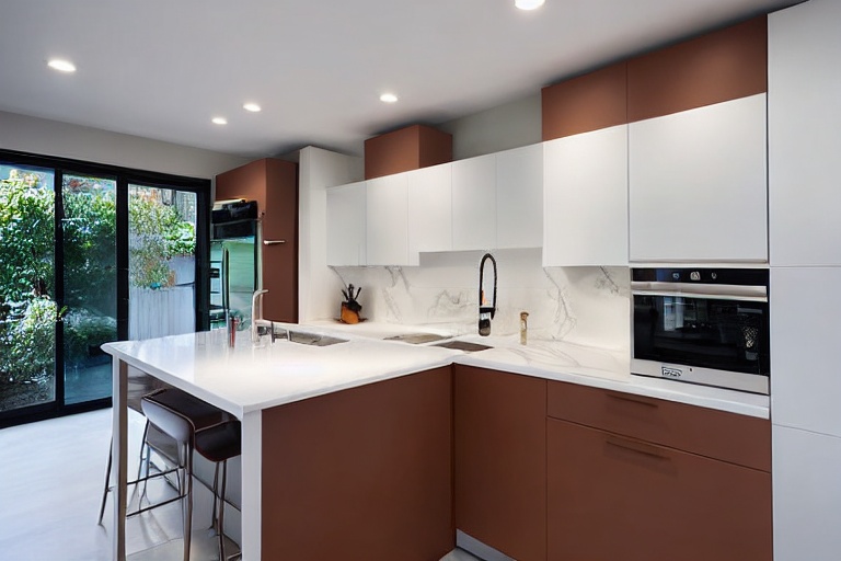 Intrahome Alkyoni Lux 2 χρώμα Λακέ Τερακότα έπιπλα κουζίνας 10 Μέτρα συνολικα τρέχον μέτρα Intrahome-65651813