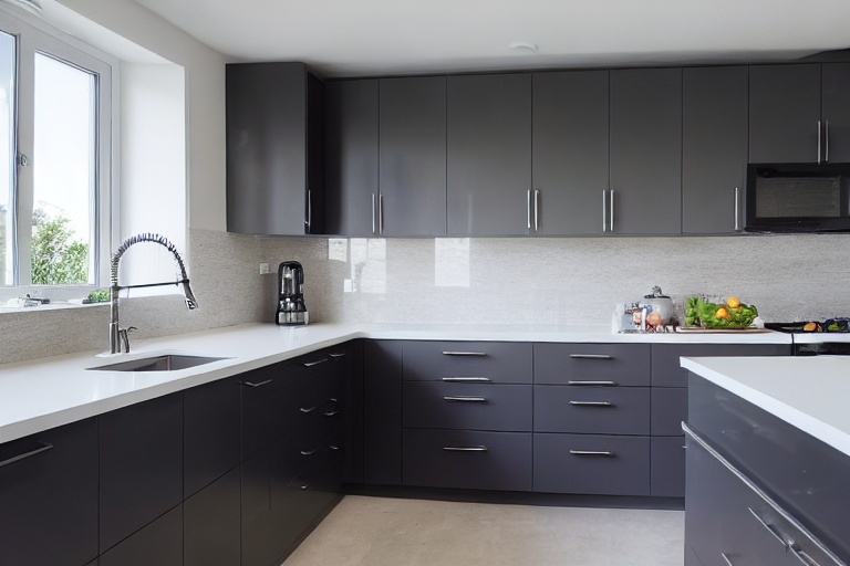 Intrahome Nefeli Style 2 χρώμα Λακέ Γκρι Σκούρο έπιπλα κουζίνας 10 Μέτρα συνολικα τρέχον μέτρα Intrahome-65651849