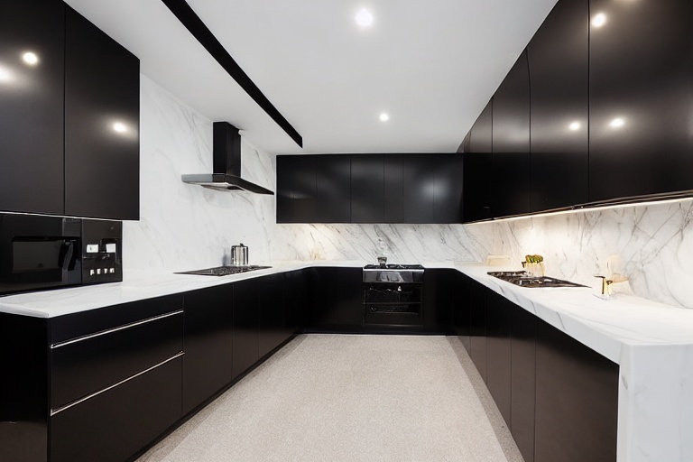 Intrahome Estia Plus 2 χρώμα Λακέ Μαύρο Ματ έπιπλα κουζίνας 10 Μέτρα συνολικα τρέχον μέτρα Intrahome-65651871