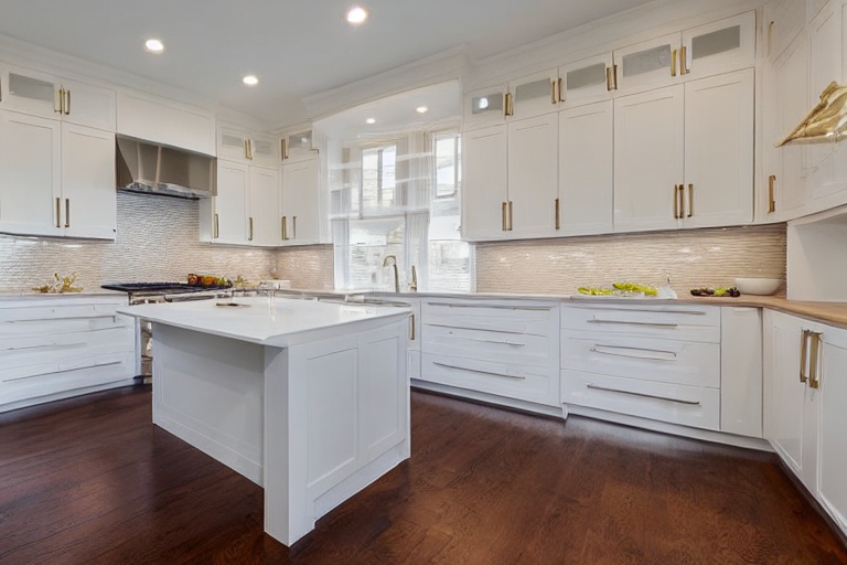 Intrahome Riviera Craft 2 χρώμα Ορείχαλκος & Λευκό Λακέ έπιπλα κουζίνας 10 Μέτρα συνολικα τρέχον μέτρα Intrahome-65652018