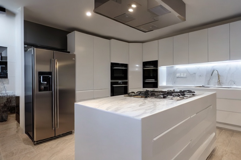 Intrahome Aster Classic 2 χρώμα Εφέ Λευκού Μαρμάρου έπιπλα κουζίνας 10 Μέτρα συνολικα τρέχον μέτρα Intrahome-65652085