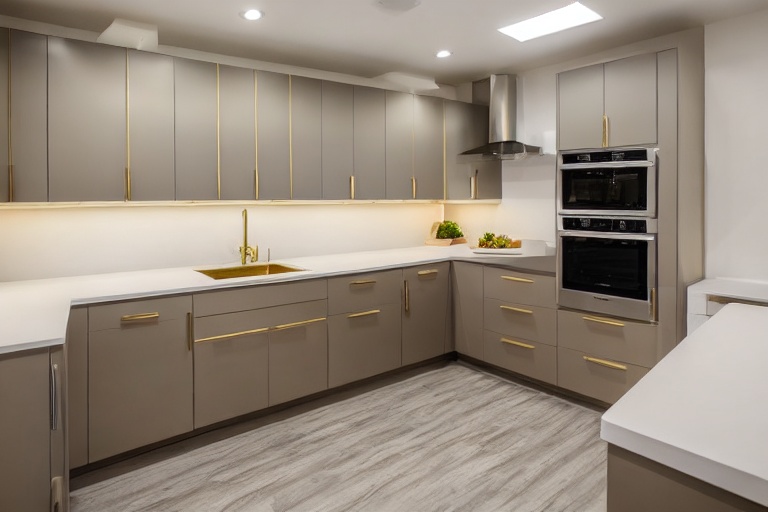 Intrahome Aster Design 2 χρώμα Βουρτσιστό Χρυσό έπιπλα κουζίνας 10 Μέτρα συνολικα τρέχον μέτρα Intrahome-65652088