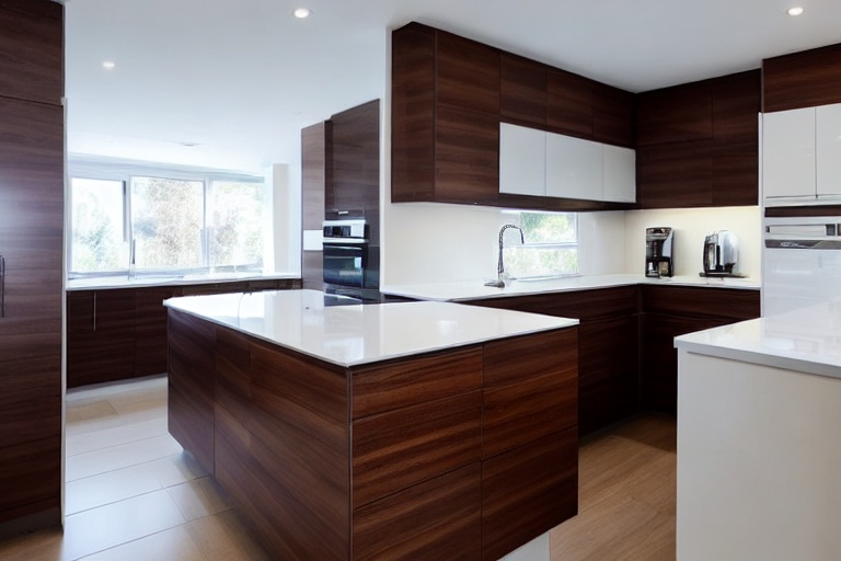 Intrahome Nordic Design 2 χρώμα Λευκό Λακέ Πάνω & Καρυδιά Κάτω έπιπλα κουζίνας 10 Μέτρα συνολικα τρέχον μέτρα Intrahome-65652128