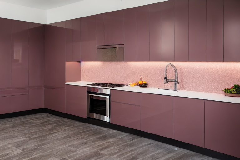 Intrahome Loft Plus 2 χρώμα Λακέ Σκονισμένο Ροζ έπιπλα κουζίνας 10 Μέτρα συνολικα τρέχον μέτρα Intrahome-65652151