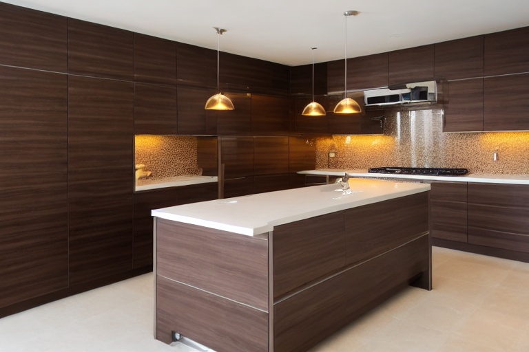 Intrahome Luna Lux 2 χρώμα Καπλαμάς Καρυδιά Σκούρα έπιπλα κουζίνας 10 Μέτρα συνολικα τρέχον μέτρα Intrahome-65652253