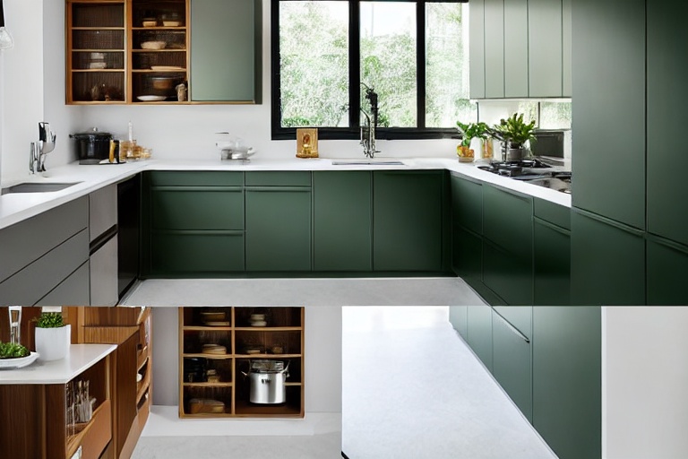 Intrahome Modena Prime 2 χρώμα Λακέ Πράσινο Δάσους έπιπλα κουζίνας 10 Μέτρα συνολικα τρέχον μέτρα Intrahome-65652372