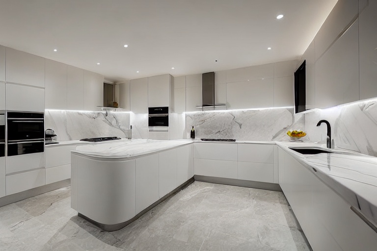 Intrahome Milano Home 2 χρώμα Εφέ Λευκού Μαρμάρου έπιπλα κουζίνας 10 Μέτρα συνολικα τρέχον μέτρα Intrahome-65652427