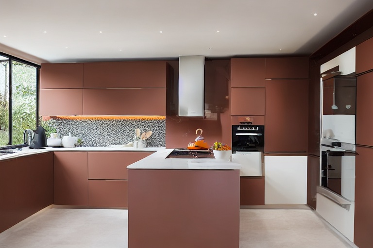 Intrahome Olympia Signature 1 χρώμα Λακέ Τερακότα έπιπλα κουζίνας 10 Μέτρα συνολικα τρέχον μέτρα Intrahome-65652902
