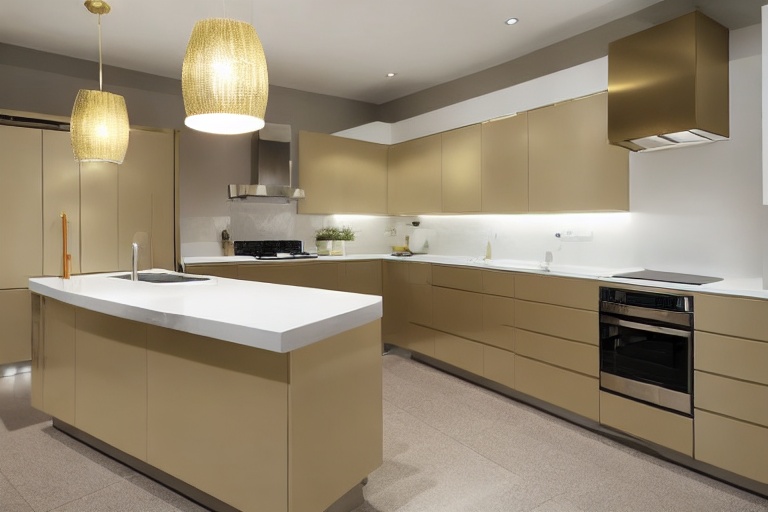 Intrahome Athena Style 1 χρώμα Βουρτσιστό Χρυσό έπιπλα κουζίνας 10 Μέτρα συνολικα τρέχον μέτρα Intrahome-65652929
