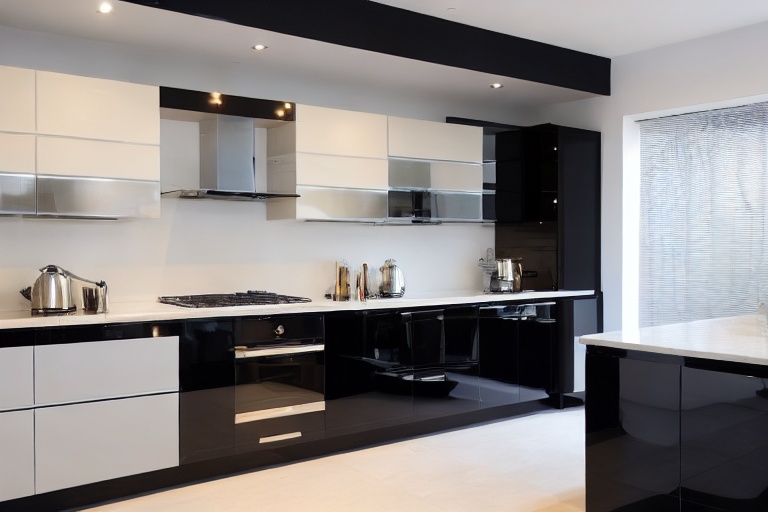 Intrahome Helios Signature 1 χρώμα Λακέ Μαύρο Γυαλιστερό έπιπλα κουζίνας 10 Μέτρα συνολικα τρέχον μέτρα Intrahome-65652942