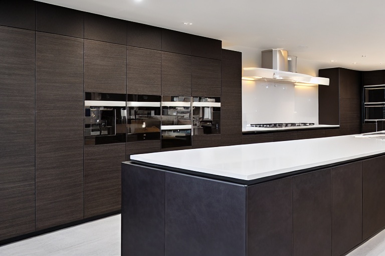 Intrahome Monaco One 1 χρώμα Εφέ Δέρμα Σκούρο έπιπλα κουζίνας 10 Μέτρα συνολικα τρέχον μέτρα Intrahome-65652955