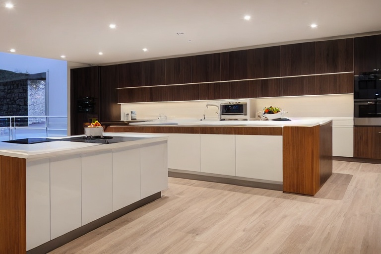 Intrahome Valencia Design 1 χρώμα Κρεμ Πάνω & Ξύλο Κάτω έπιπλα κουζίνας 10 Μέτρα συνολικα τρέχον μέτρα Intrahome-65652988