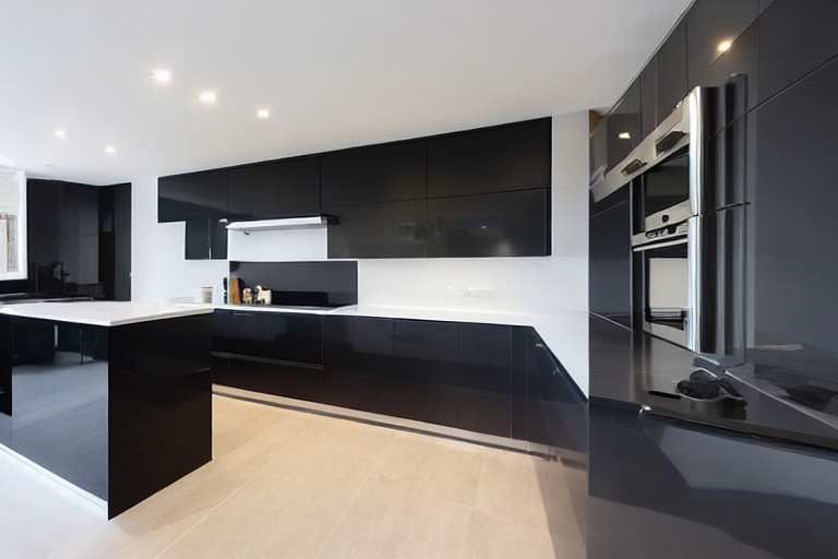 Intrahome Toscana One 1 χρώμα Λακέ Μαύρο Ματ έπιπλα κουζίνας 10 Μέτρα συνολικα τρέχον μέτρα Intrahome-65652995