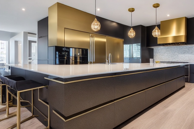 Intrahome Venezia Elegance 1 χρώμα Βουρτσιστό Χρυσό έπιπλα κουζίνας 10 Μέτρα συνολικα τρέχον μέτρα Intrahome-65653039