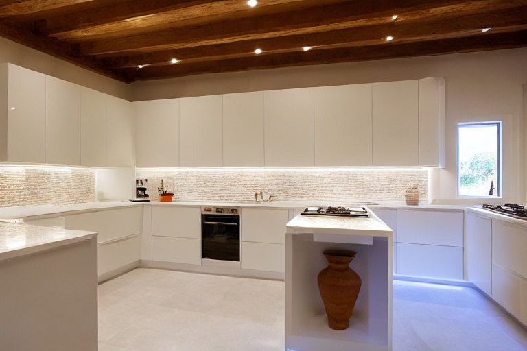 Intrahome Loft Art 1 χρώμα Νησί Τερακότα & Κρεμ Περίμετρος έπιπλα κουζίνας 10 Μέτρα συνολικα τρέχον μέτρα Intrahome-65653137