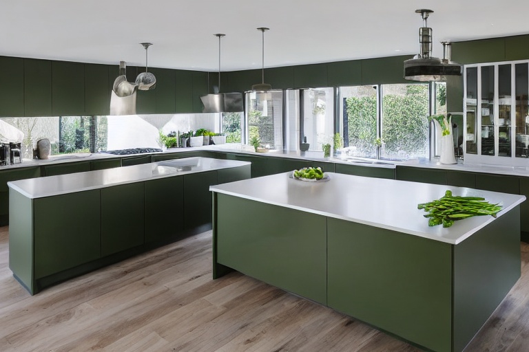 Intrahome Roma Concept 1 χρώμα Λακέ Πράσινο Δάσους έπιπλα κουζίνας 10 Μέτρα συνολικα τρέχον μέτρα Intrahome-65653301