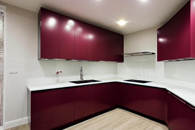 Intrahome Napoli Smart 1 χρώμα Λακέ Μπορντό έπιπλα κουζίνας 10 Μέτρα συνολικα τρέχον μέτρα Intrahome-65653316